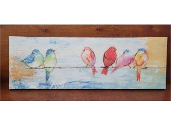 3ft Long Textured Bird Print On Canvas