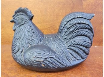 Cast Iron Nesting Rooster Door Stop Or Decor