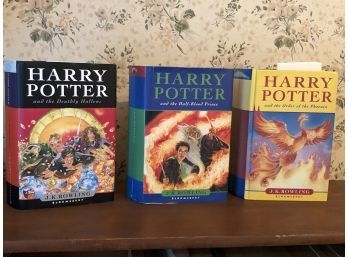 Harry Potter First Edition Books Bloomsbury Publishing London England Deathly Hallows Half Blood Prince Phoeni