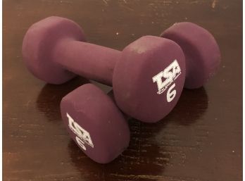 Pair Total Sports America 6lbs Dumbell Weights