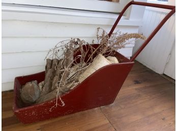 Red Decorative Miniature Sleigh 29x16x15 30 Handle