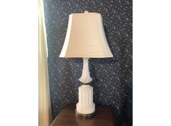 Unusual Milk Glass Lamp Beautiful 14x28