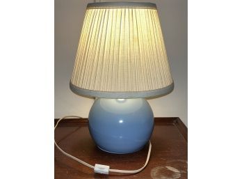 Small Round Blue Lamp 14x10'