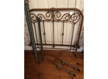 Ornate Brass Twin Bed 42x80 Painted Brown