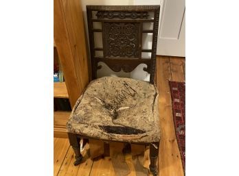 Mahogany Chair 20x18.5x34 Back Needs TLC!