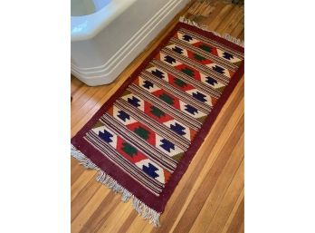 Red Woven Area Rug 56x26.5'