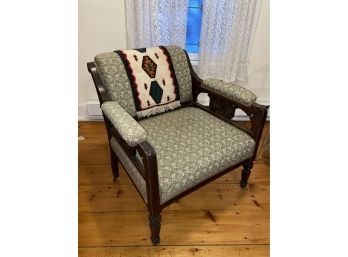 Green Mahogany Chair 30x30x17 Seat 31 Back