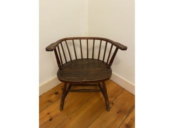 Odd And Old Low Back Solid Wood Chair 22x16x17' Seat 28' Arms