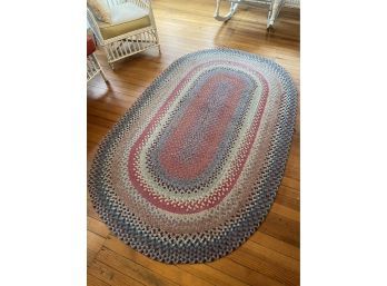 Red And Blue Braided Area Rug 81x50