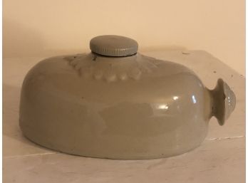 Stoneware Bed Warmer Made In England 9x5x5 Antique