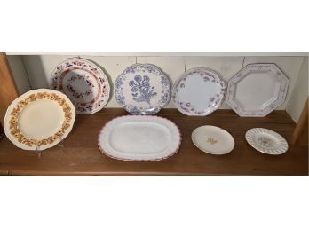 A Collection Of Plates From Around The World NY, England And China