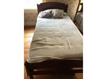 Twin Bed Short Wood Headboard