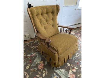 Vintage La-z-boy Chair Style #832 Reclining Rocker Olive Green