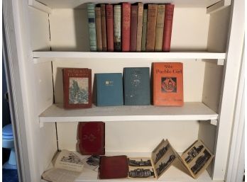 Antique Books Pueblo Girl, Guns Of Europe, Where The Blue Begins, Roma Photo Album