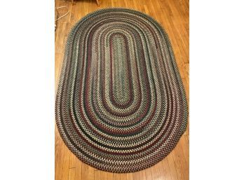 Red And Green Braided Area Rug 99x60