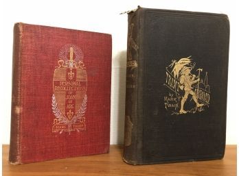 Mark Twain First Editions Tramp Abroad 1879 Samuel Clemens And Personal Recollections Of Joan Of Arc 1896