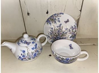 The Bristol China Company Tea For One Cup Saucer And Pot