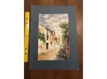 Signed Watercolor E G Ruiz 11x15