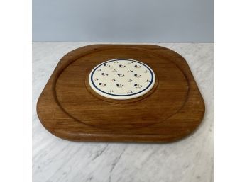 Midcentury Goodwood Teak Tray With Tile