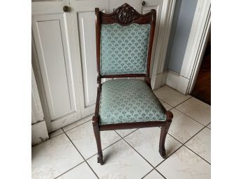 Heavy Victorian Style Chair Reupholstered 1 Of 2