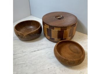 Vintage Carved Wood Bowls