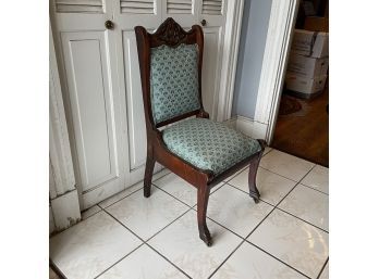 Heavy Victorian Style Chair Reupholstered 2 Of 2