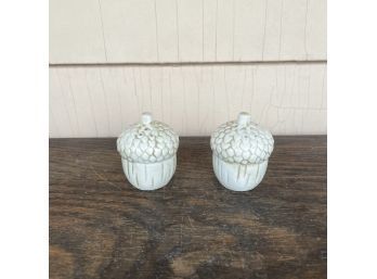 Vintage Acorn Salt And Pepper Shakers