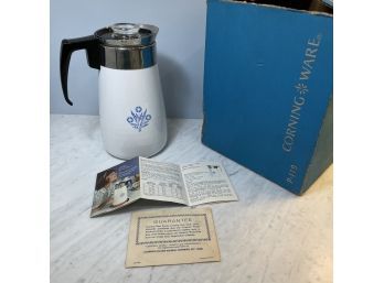 Vintage CorningWare Blue Cornflower Percolator In Box