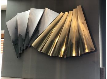 Curtis Jere Chrome/Brass Fan Sculpture