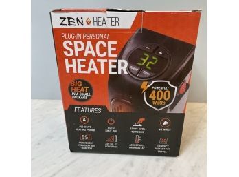 Zen Heater Plug In Personal Space Heater 400 Watts