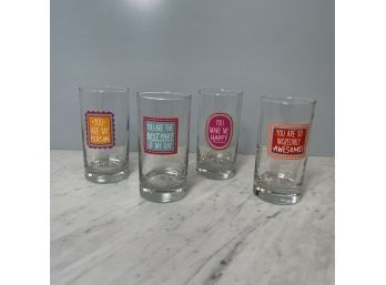 Happy Thoughts Drinking Glasses Set Of 4