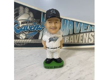 New Haven Ravens Steve Balboni Bobblehead And Pennant