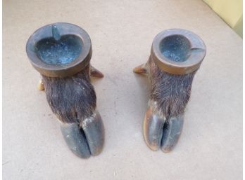Antique Deer Feet Ash Trays