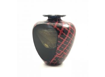 RARE Miniature Hand Blown Glass Bud Vase By Lestyn Davies Of Blow Zone Glass Studios