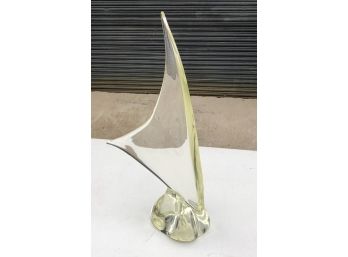 LARGE Vintage Murano Glass Sailboat Sculpture By Licio Zanetti