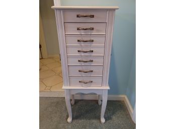 Queen Anne White Painted Gwendolyn Jewelry Armoire