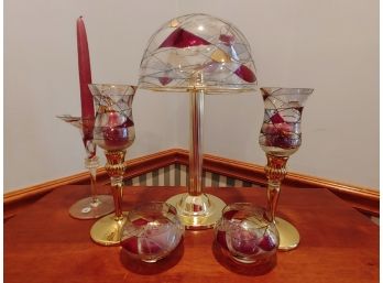 Party Lite Tea Lights, Votives, Two Candlesticks (6)