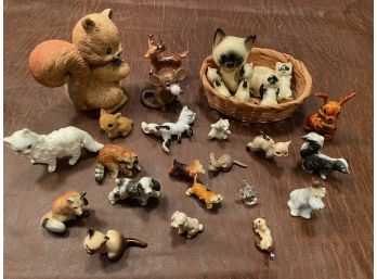 Miniature Animal Figures - Cats, Dogs, Deer, And Others