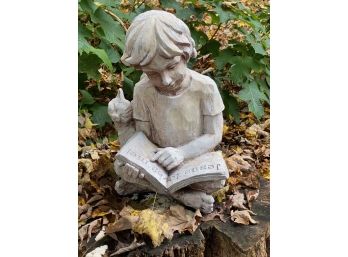 Christian Garden Figure - Little Girl, Jesus Loves Me