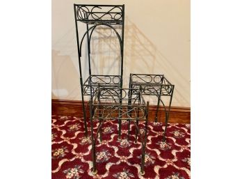 Trio Of Metal Plant Stands
