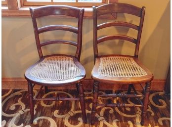 Two Cane Seat Occasional Chairs (2)
