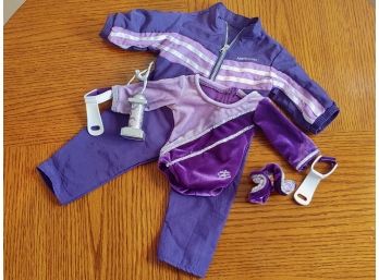 American Girl Purple Gymnastics Outfit & Trophy