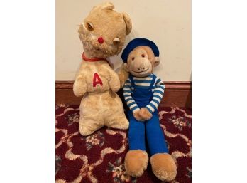 Vintage Alvin And Monkey Stuffed Animals