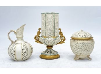 A Collection Of Royal Worcester Creamware