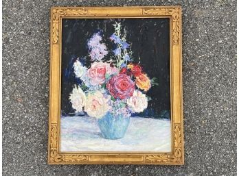 A Primitive Still Life In Gilt Wood Frame