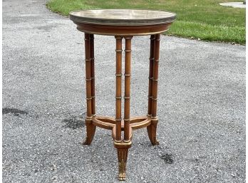 A Vintage Occasional Table With Gilt Details