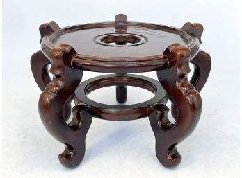 A Carved Rosewood Plant Stand