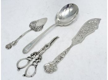 Assorted Sterling Silver Serving Accesories By S. Kirk & Sons And More...