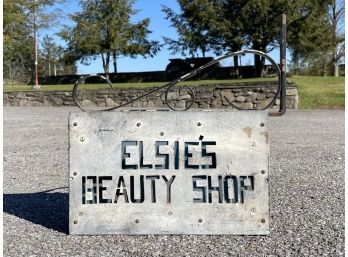 A Vintage Sign - 'Elsie's Beauty Shop'