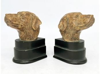 A Pair Of Vintage Deco Dog Form Bookends